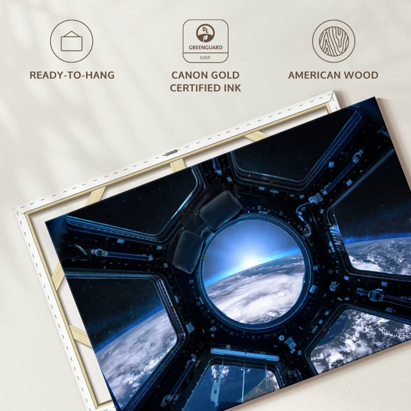 Oberle Earth From Space Station, 32" H x 48" W