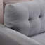 Revêtement en lin 3 fois, gris-bleu, angle de vision confortable, tissu gris-bleu, assise, cadre