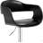 Contemporary Swivel Adjustable Barstool With Padded Seat And Back