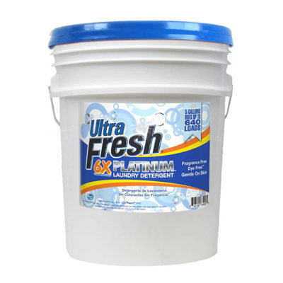 Ultra Fresh 6X Platinum Laundry Detergent, Up to 640 Loads, ColdWater, 5 Gallon
