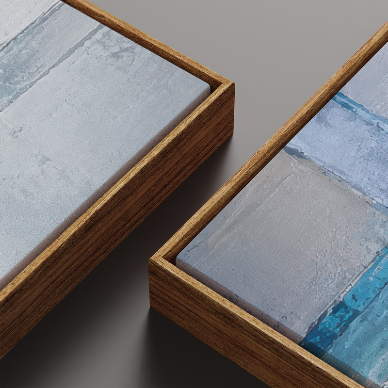 2 Piece Art Print, H 60 po x l 30 po, Encadré naturel