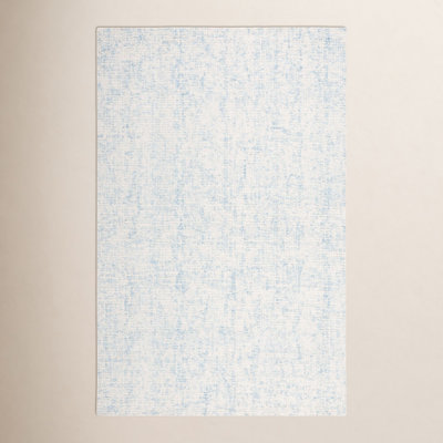 Fredi Light Blue Ivory Hand-Woven Abstract Rug