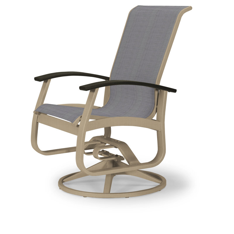 Belle Isle Outdoor Dining Armchair, Titanium Sunbrella®, Black P70, Textured Snow