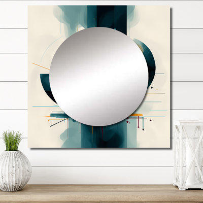 Hydeia - Grand miroir carré géométrique moderne pour décoration murale