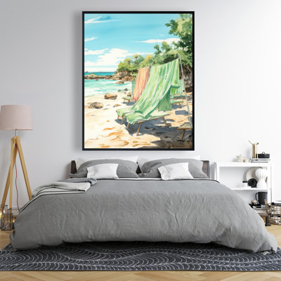 Concius Sales Beach calm - 48"x60" Framed canvas