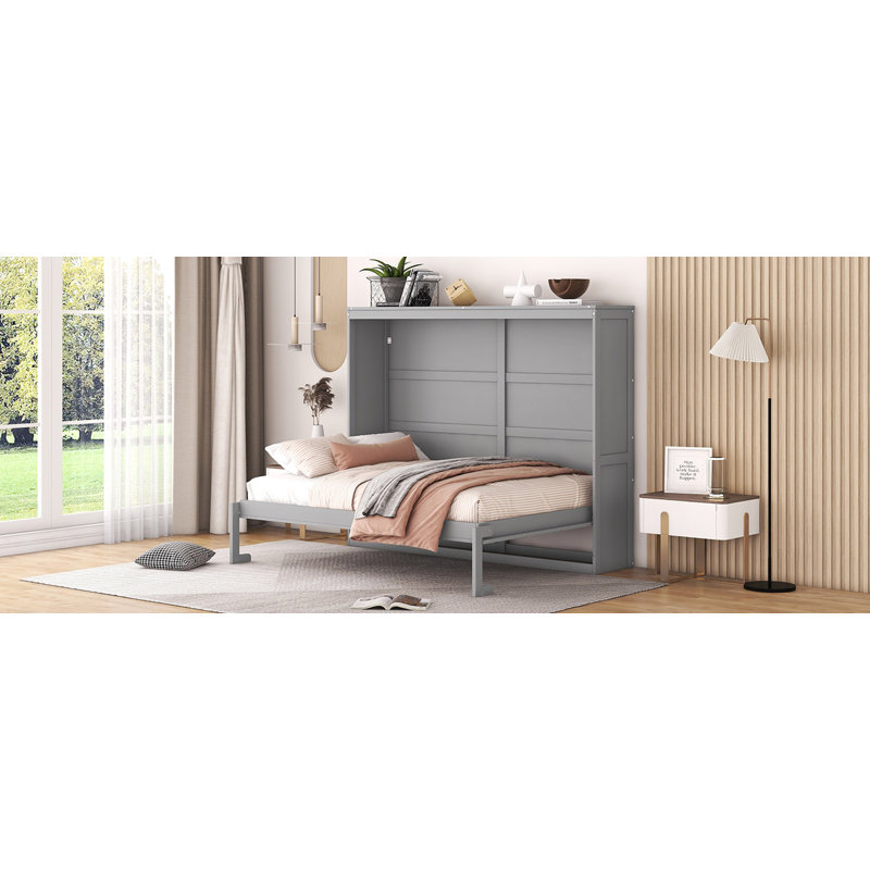 Lit escamotable Murphy, Gris, Double