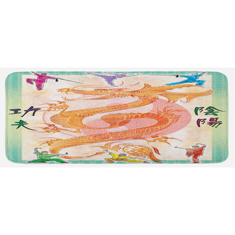 Tapis de cuisine dragon