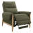 Michelle Upholstered Mannul Recliner with Solid Wood Legs and Padded Armrests-119783490