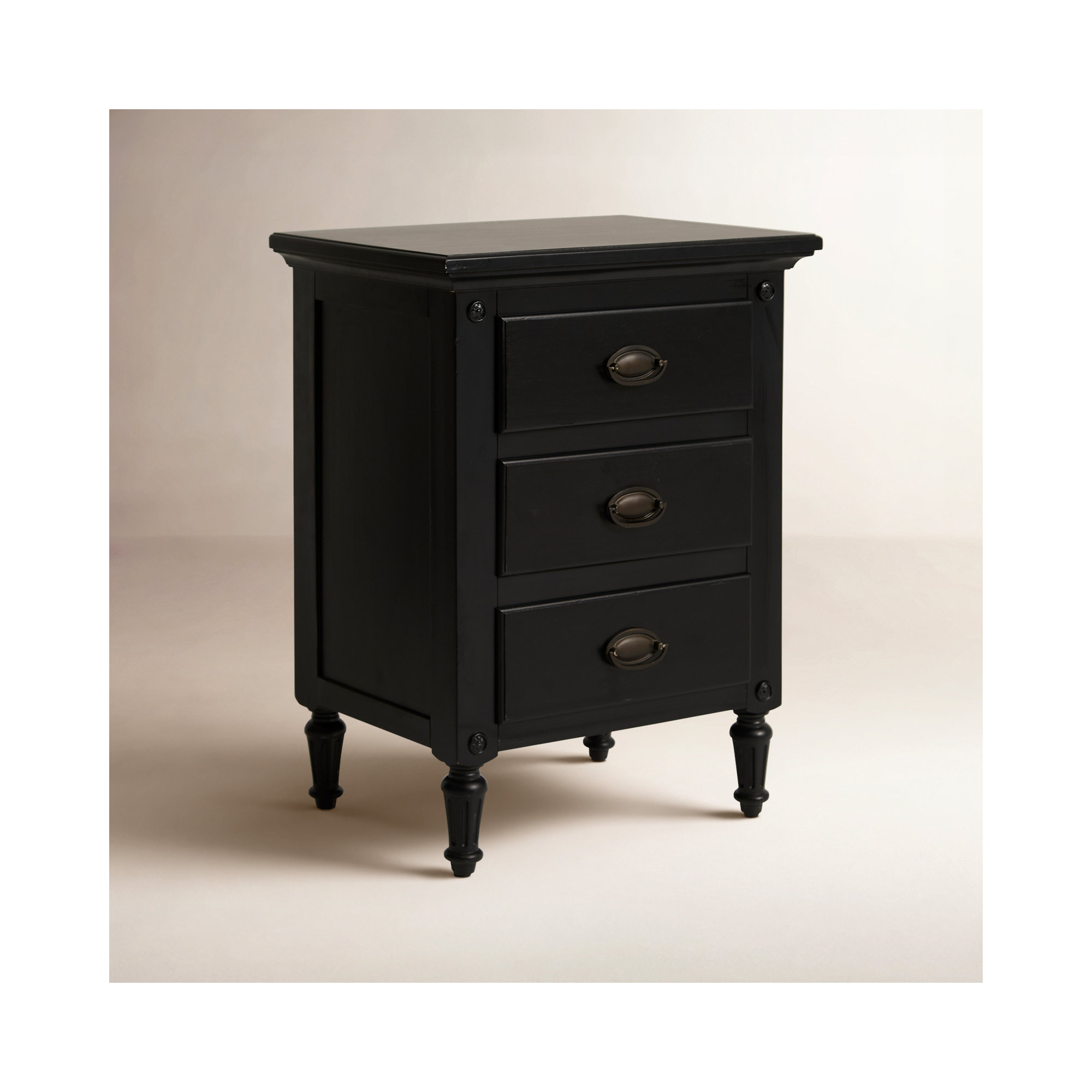 Eros 3 - Drawer Nightstand, Black