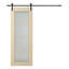 Porte de grange préfinie à panneaux en bois manufacturé Avon 4 Lite-93016192-93016175