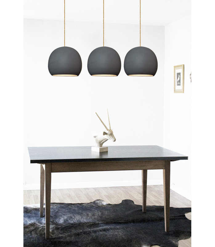 Luminaire suspendu 1 lumière avec détails en corde, Noir mat, H 104 po x l 12 po x P 12 po