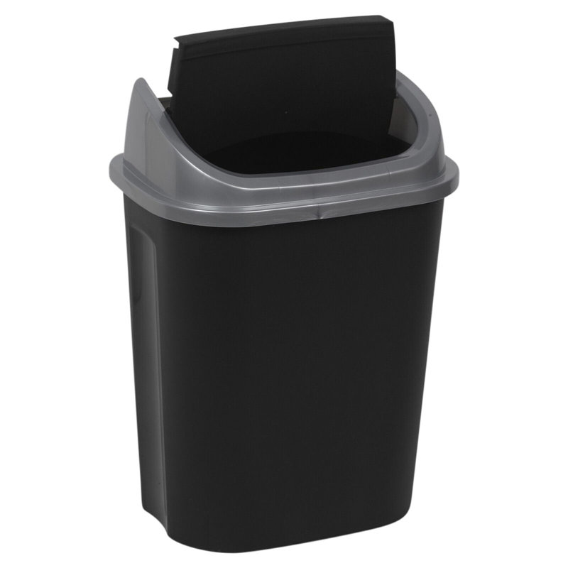 Plastic Swing Top Rubbish Bin, 26.4172