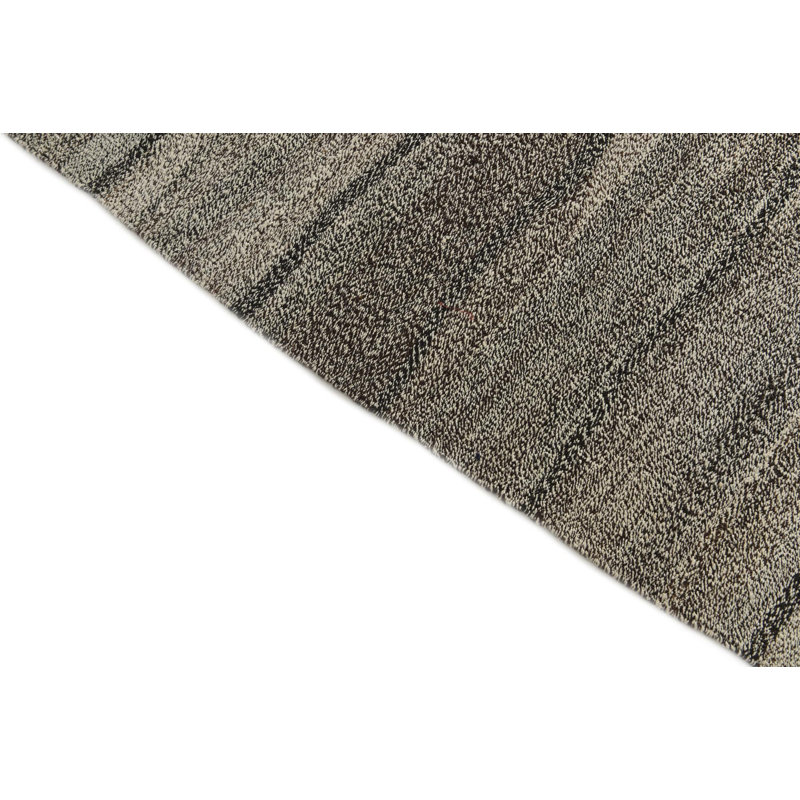 Tapis carré noir et blanc Orta