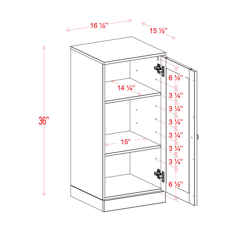 Chadderton 16.5" W Solid Wood Bathroom Cabinet, White