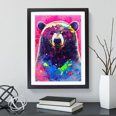Splashed Bear No.2 Abstract - Wall Art