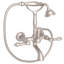 Country Bath Triple Handle Wall Mount Exposed Tub Filler Faucet-32249188-61067776