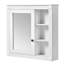 Armoire à pharmacie de salle de bain avec miroir, armoire à miroir murale avec organisateur de rangement, armoire de rangement blanche pour salle de bain