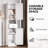 White 69" H Tall Narrow Cabinet With 2 Doors And 1 Drawer, Adjustable Shelves For Bathroom, Living Room, Entryway, Kitchen, Robust Barn Large Storage Area Selection-1985123832