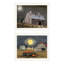 Tendance décorative 4U 2 pièces vignette d'automne au clair de lune, art mural encadré pour le salon-1169127875