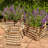 White And Beige Striped Wicker Baskets