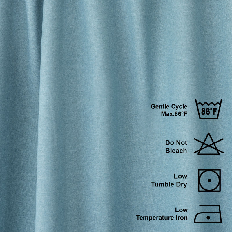 Room Darkening Single Curtain Panel, 260cm W x 265cm H, Blue