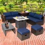 Jalyza 6 - Person Patio Conversation Sets with Cushions