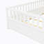 Lit double pleine grandeur, fabrication intégrale avec barrière de très haute sécurité, porte, base de lit pour enfants, lit en bois pour enfants Montessori, lattes de soutien blanches-1388731849-1388731848