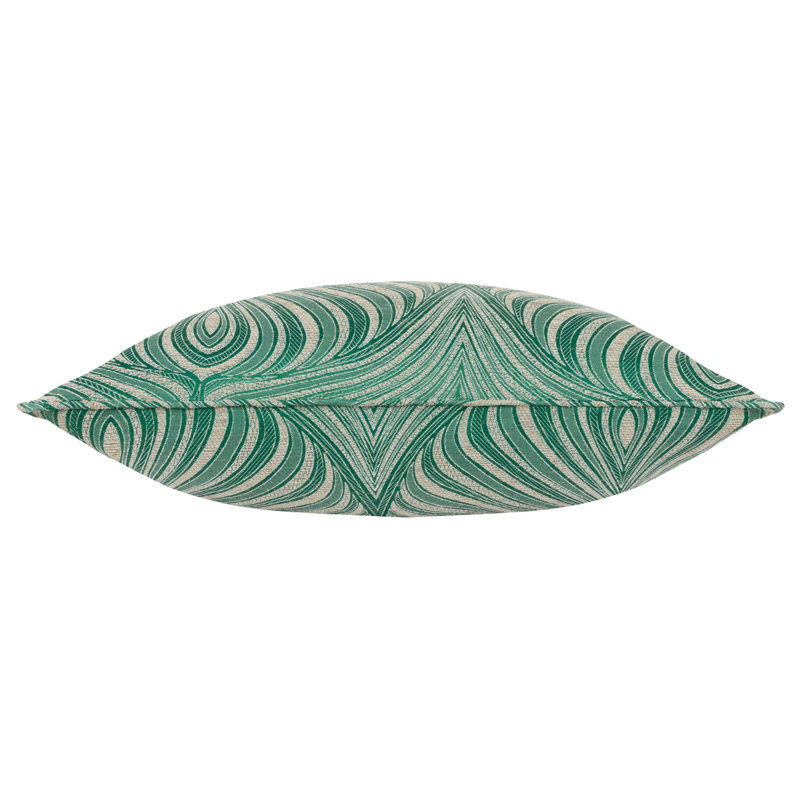 Gatsby Geometric Jacquard Cushion Cover, Green