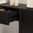 Modern fluted wood console table with storage -1580444498