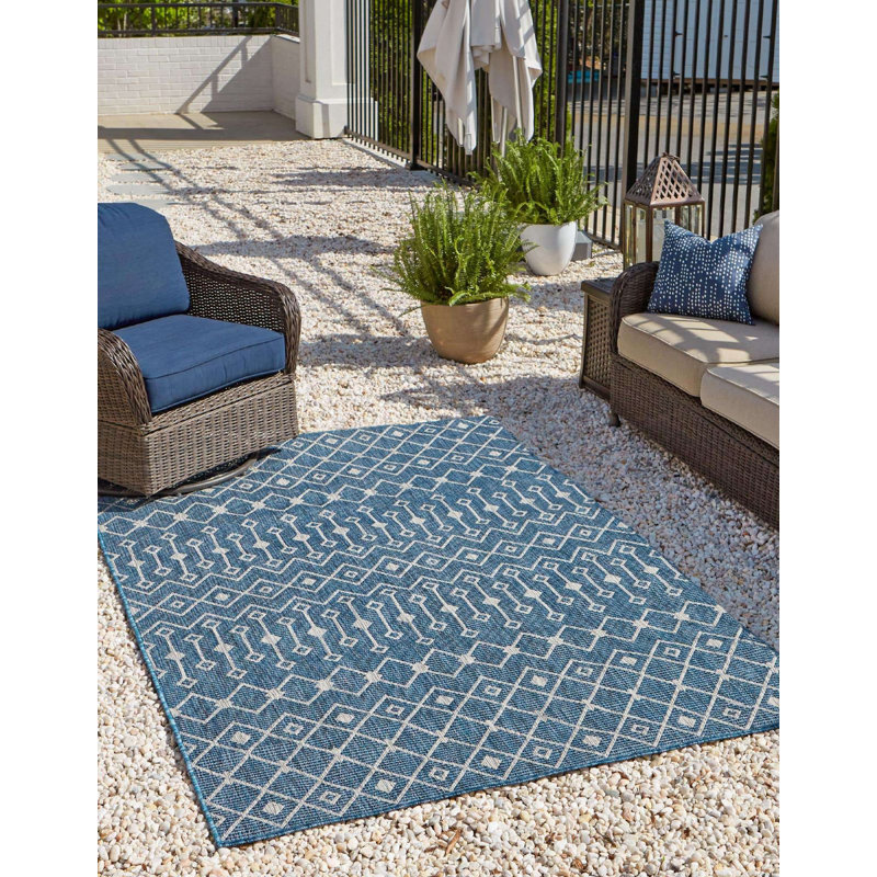 Tapis d'extérieur Preen couleur Lakeside, Rectangle 8 pi x 11 pi 4 po