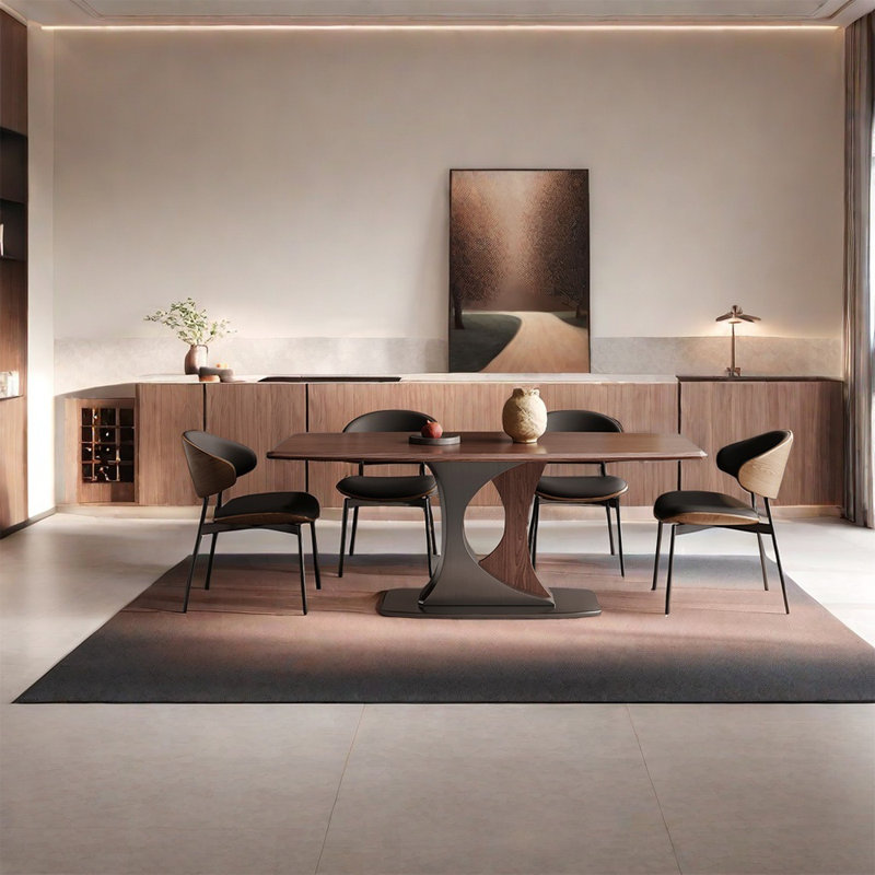 Ensemble de table de salle à manger rétro, H 29,52 po x L 55,11 po x l 31,49 po