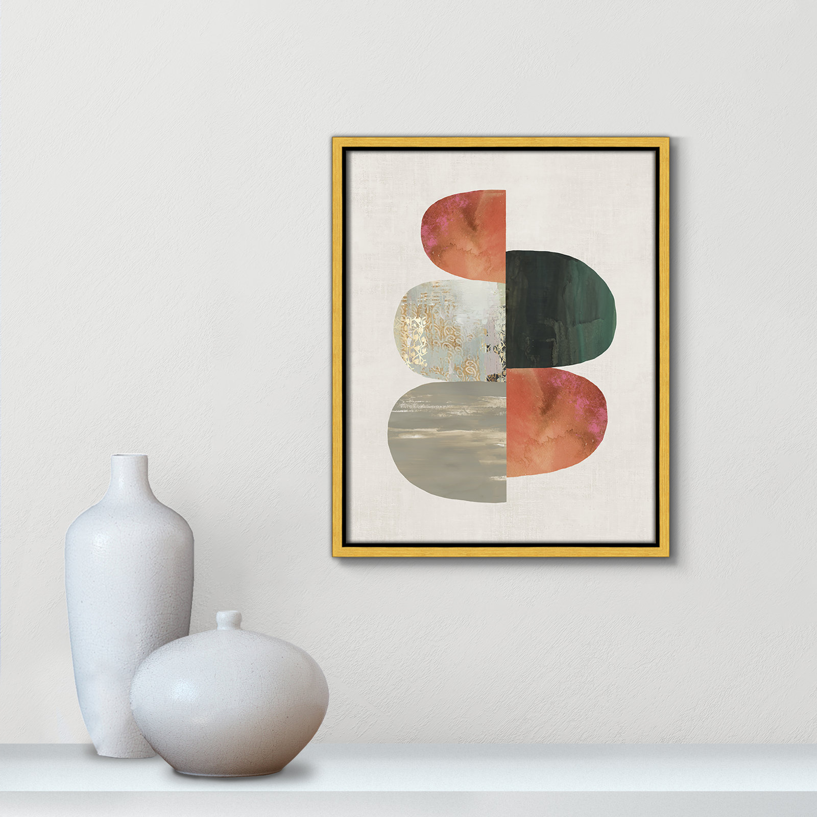 Evolving Energy II by Tom Reeves - Print, 15.5" H x 12.5" W, Framed Canvas, Gold