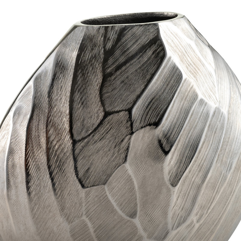 Vase Phillippi, H 10 po x l 3 po x P 10 po, Argent
