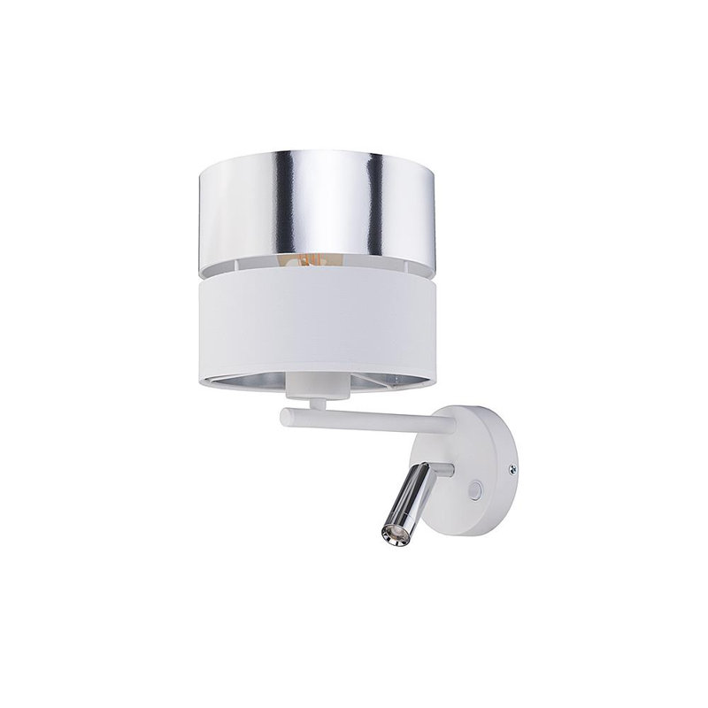 Avdhesh Armed Sconce, White/Silver, White/Silver