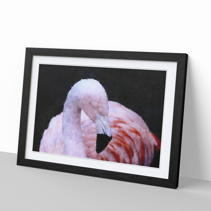 Pink Flamingo Vol.1 - Framed Print, Black Framed, 36cm H x 48cm W x 2cm D
