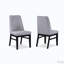 Ensemble de chaises de salle à manger rembourrées en tissu avec dossier haut rembourré, pieds en bois-517317329