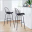 Tabouret de bar à hauteur fixe de 76 cm avec pivot - Ensemble de 2