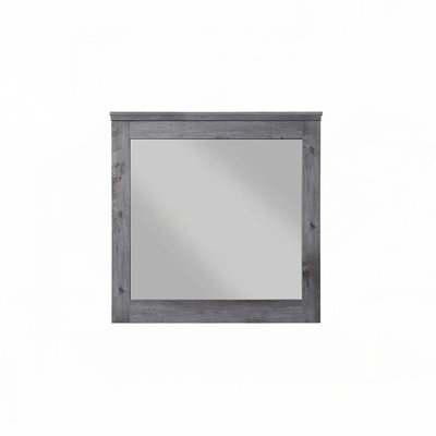 Rustic Gray Oak Finish Mirror