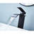 Waterfall Spout Single Handle Bathroom Sink Faucet, Matte Black, Stainless Steel With Pop-Up Drain  No Overflow  For Convenient And Precise Water Supply Adjustment, Control, Management Black Tap-128724172