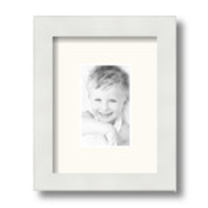 Matte Picture Frame with Mat, White