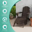 Ensemble de 4 repose-pieds Adirondack Hdpe Classic-1158755490