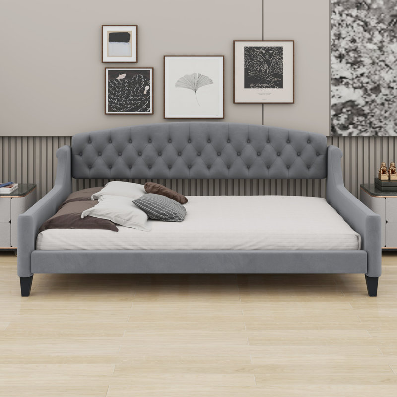 Lit de jour Modern Luxury, Gris, Lit double