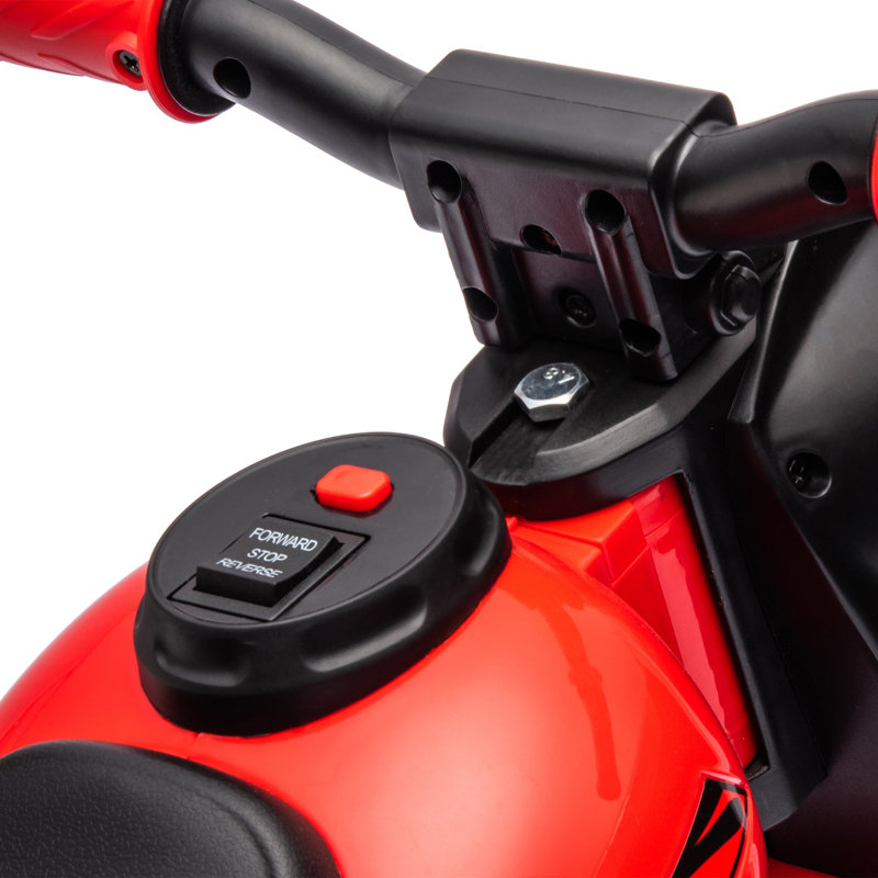 6V Red Kids Electric Ride-On Motorcycle with Bubble Function