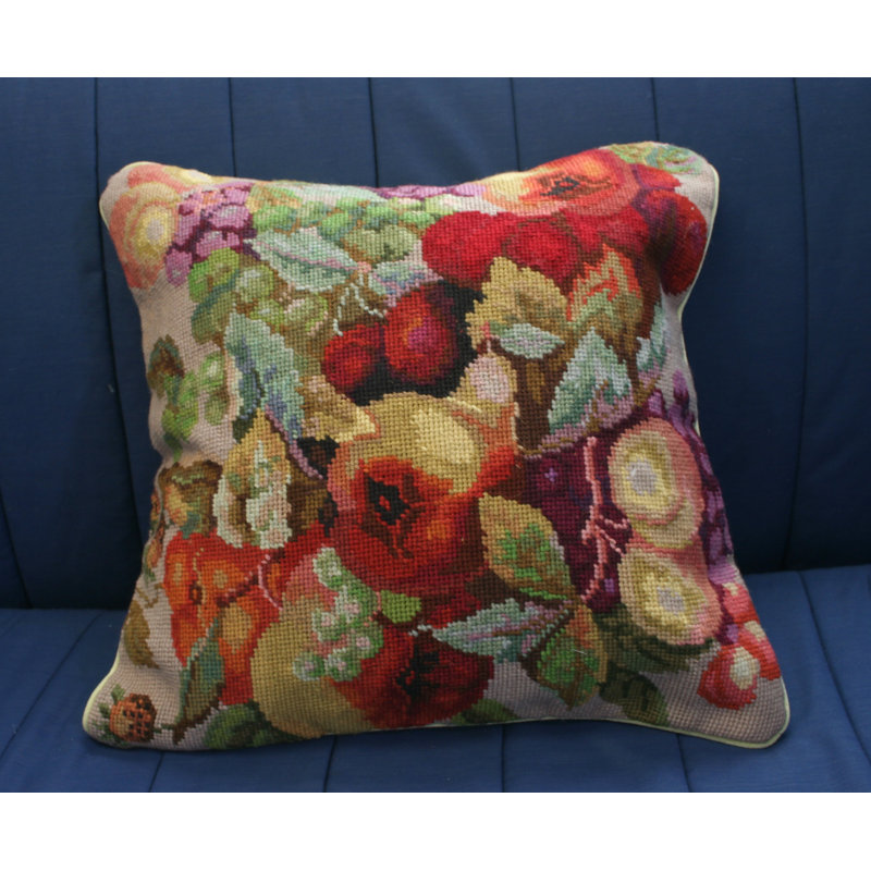 Housse et insert de coussin d'extérieur carré en laine