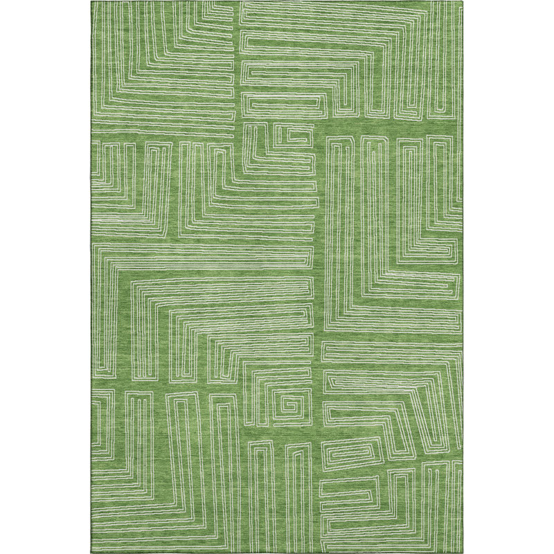 Premium Machine Washable Harrietstown AMF1045 Geometric Rug, Rectangle 5' x 7'6"