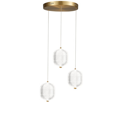 Luminaire suspendu 3 lumières DEL Peri