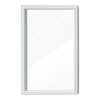 Exterior Door Glass Replacement - 1 Pattern Of Squares Entry Door 22" X 36" Insert Glass Kit Pane Tempered Clear Glass - White Frame - Home Improvement