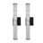 20" Height Modern Matte Black Wavy Clear Glass Wall Sconce(set Of 2)-1132970764