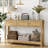 Ayjah 51.2" Wood Console Table with 3 Drawers,Rattan Entry Table for Entryway