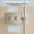 3-Function Ceiling-Mounted Shower System With 12" Ultra-Thin Square Shower Head,Body Jets And Hand Shower (Valve Included)-113407274